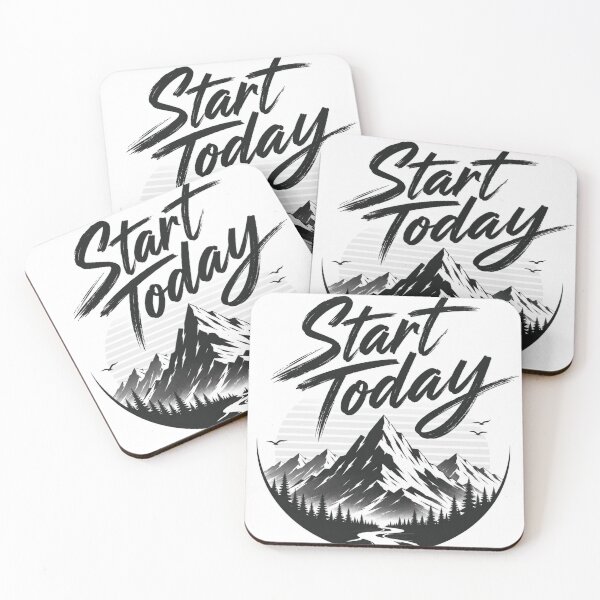 Item preview, Start Today Minimal Mountain Design designed and sold by CodePaws Creations.
