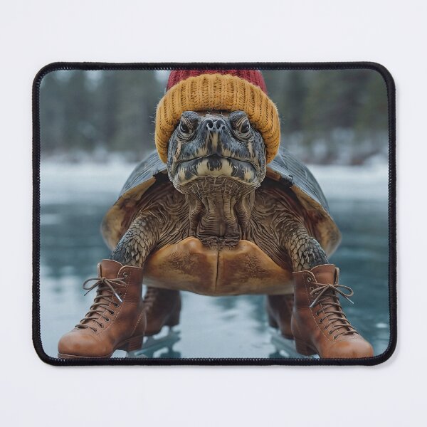 Item preview, Cute Turtle Ice Skating in Winter Hat designed and sold by Vaelia.