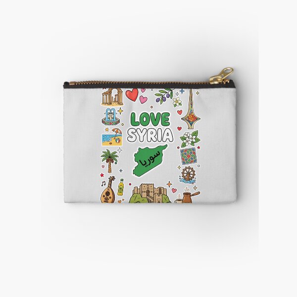 Item preview, I Love Syria Culture and Landmarks Sticker Pattern designed and sold by mashmosh.