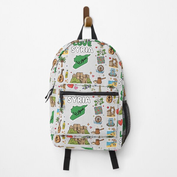 Item preview, I Love Syria Culture and Landmarks Sticker Pattern designed and sold by mashmosh.
