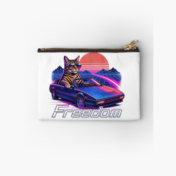 Item preview, Freedom – 80s Synthwave Bengal Cat in a Sports Car designed and sold by Bengoer18.