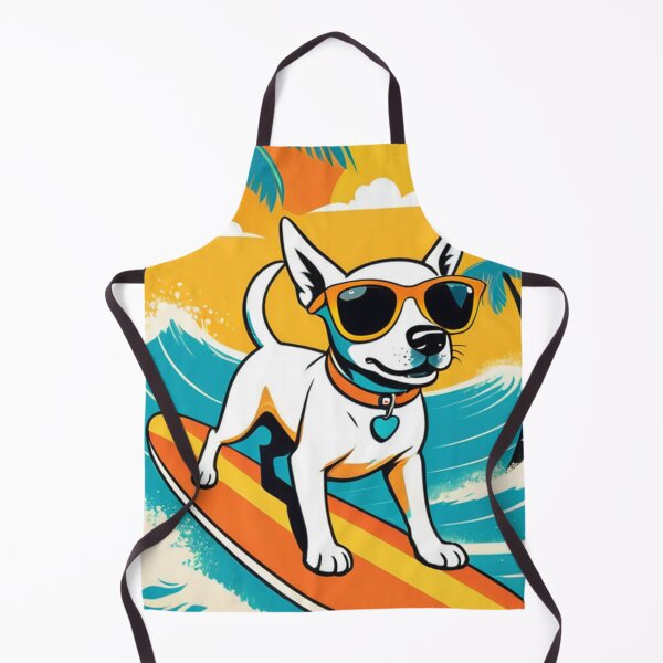 Item preview, Art - Dog Surfing, Retro and Colorful Illustration designed and sold by World-Pets.