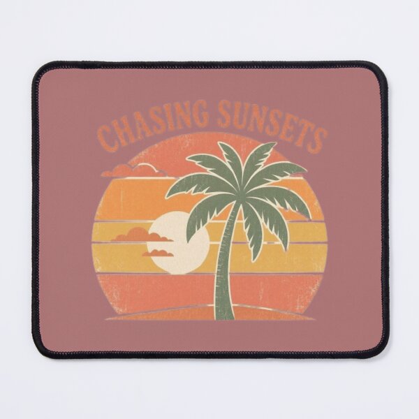 Item preview, Chasing Sunsets Retro 70s Palm Tree designed and sold by EmilMarkt.