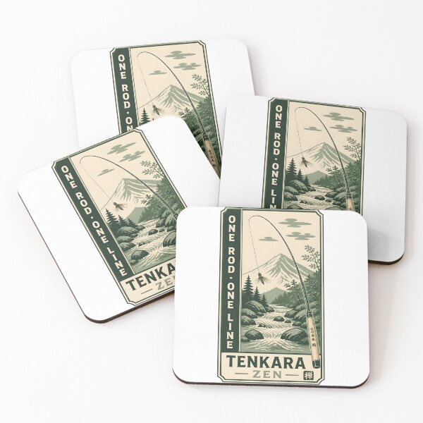 Item preview, Tenkara Zen One Rod One Line - Japanese Fly Fishing Emblem designed and sold by ThirdShiftLab.