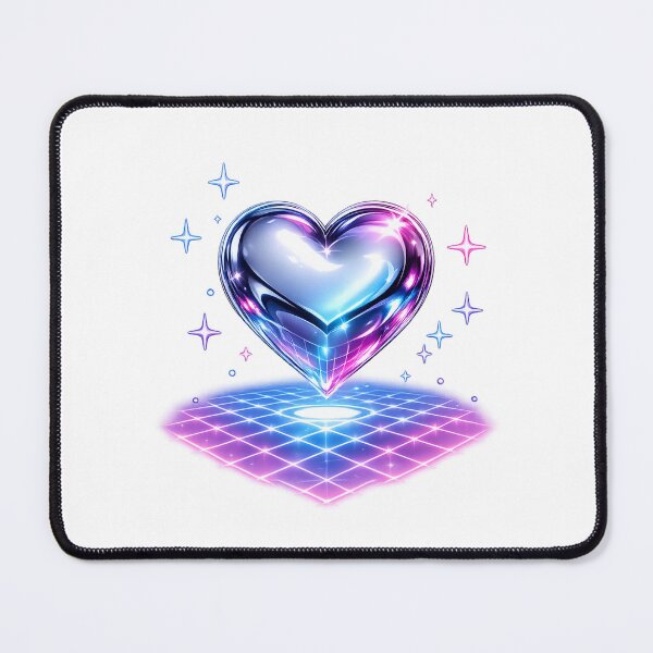 Item preview, Y2K Chrome Heart Neon Aesthetic Retro Futuristic Design  designed and sold by Danisrin Finds.