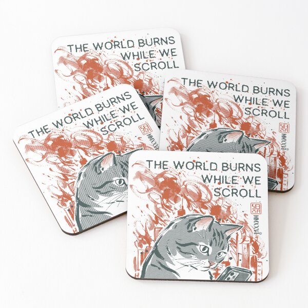 Item preview, The World Burns While We Scroll designed and sold by Betterfly 525.