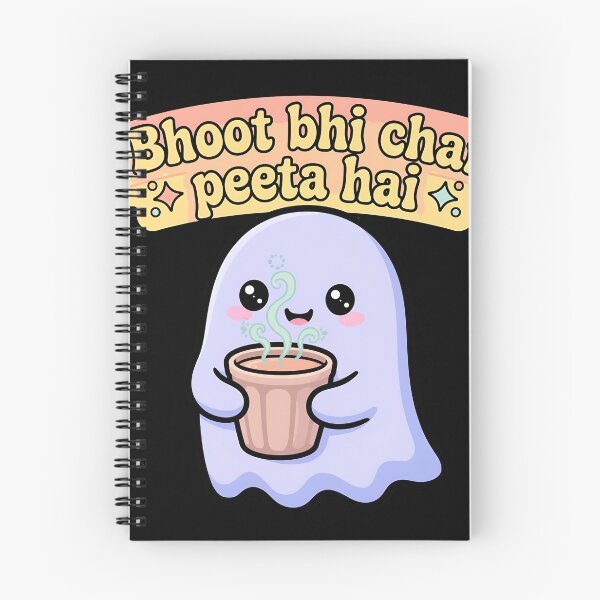 Item preview, bhoot bhi chai peeta hai - horror design designed and sold by : CraftyVibes.