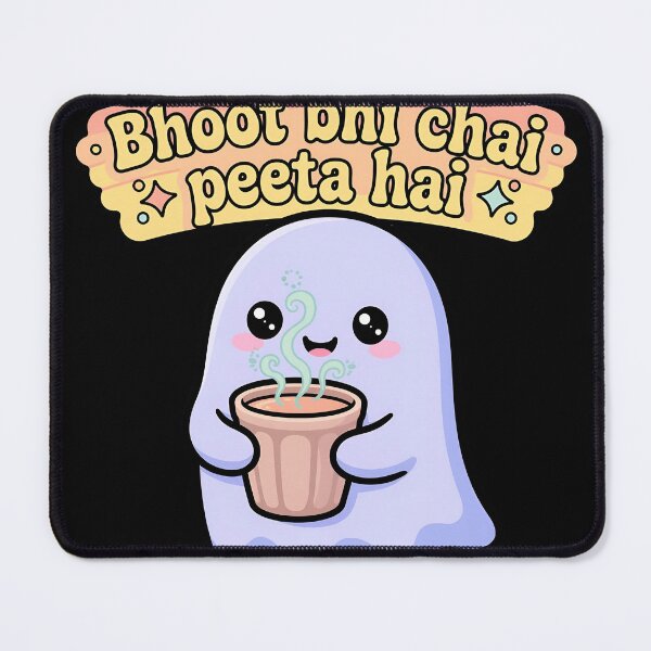 Item preview, bhoot bhi chai peeta hai - horror design designed and sold by : CraftyVibes.