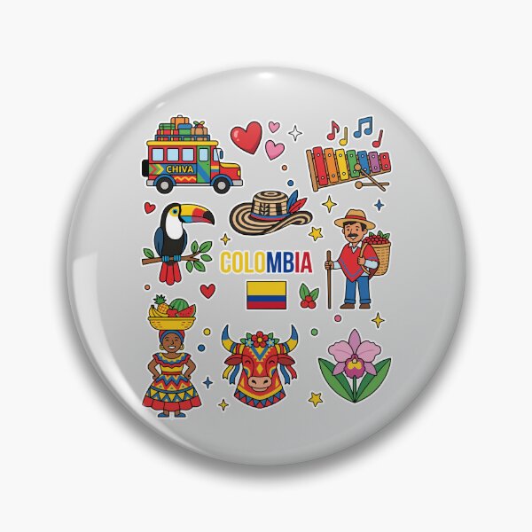 Item preview, Colombia Culture and Tropical Heritage Sticker Collage designed and sold by mashmosh.