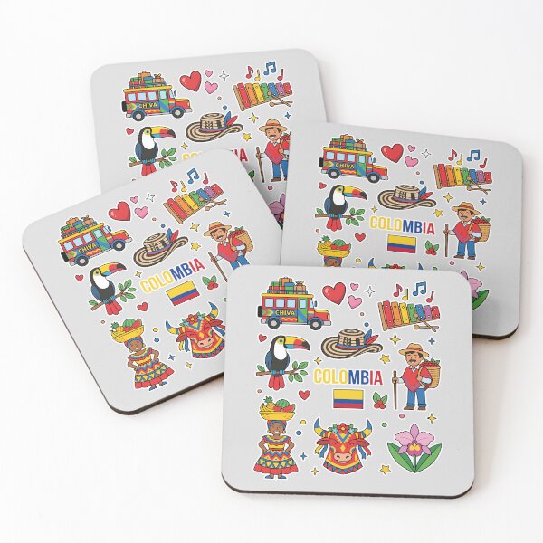 Item preview, Colombia Culture and Tropical Heritage Sticker Collage designed and sold by mashmosh.