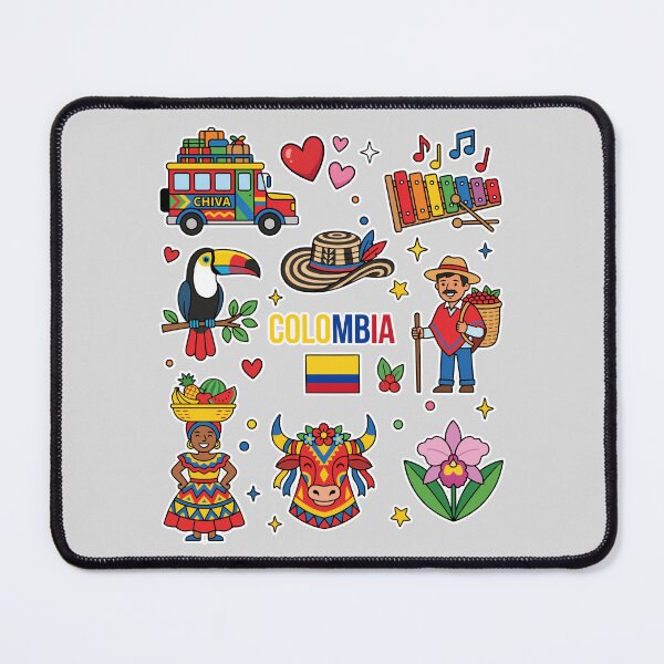 Item preview, Colombia Culture and Tropical Heritage Sticker Collage designed and sold by mashmosh.