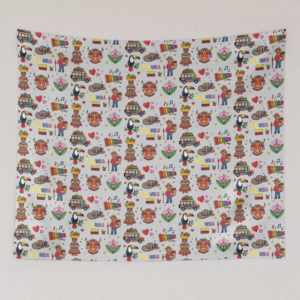 Item preview, Colombia Culture and Tropical Heritage Sticker Collage designed and sold by mashmosh.
