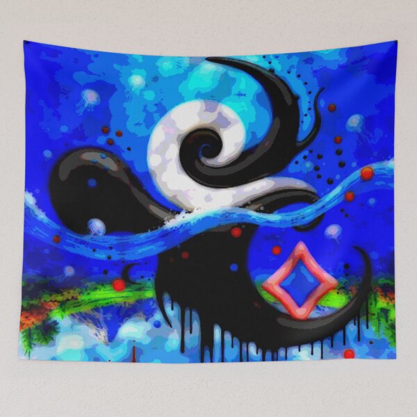 Item preview, yin and flow C sky ocean poster color colorful geometric abstract design designed and sold by SmashingDeals.