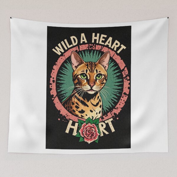 Item preview, Art - Domestic Feline with Leopard Patterns, Colorful Vintage Illustration designed and sold by World-Pets.
