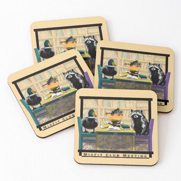 Item preview, Misfit Club Meeting Back to School Library Animals Art designed and sold by ArtistsAtticWI.