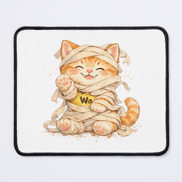 Item preview, Orange Tabby Halloween Mummy Cat designed and sold by Wawa5656.