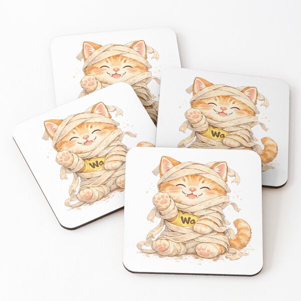 Item preview, Orange Tabby Halloween Mummy Cat designed and sold by Wawa5656.