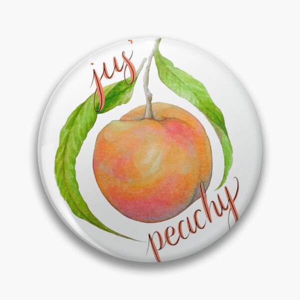 Item preview, Jus’ peachy positivity fruit artwork designed and sold by Moana Matron Designs.