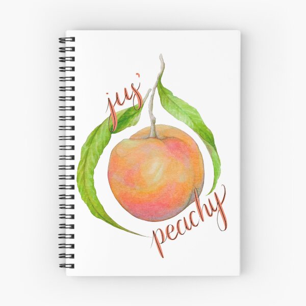 Item preview, Jus’ peachy positivity fruit artwork designed and sold by Moana Matron Designs.