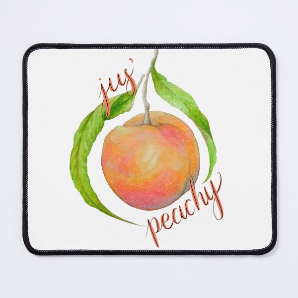 Item preview, Jus’ peachy positivity fruit artwork designed and sold by Moana Matron Designs.