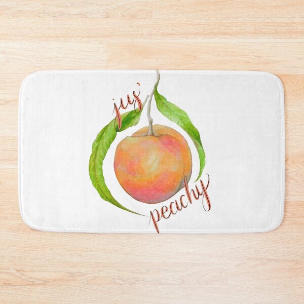 Item preview, Jus’ peachy positivity fruit artwork designed and sold by Moana Matron Designs.