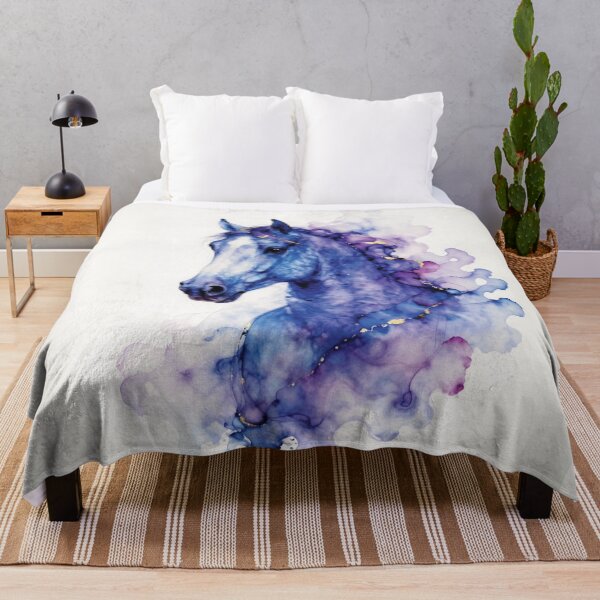 Item preview, Elegant Horses Portraits - Purple horse 1 designed and sold by Lucia Amaris Art.