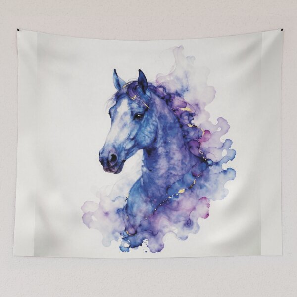 Item preview, Elegant Horses Portraits - Purple horse 1 designed and sold by Lucia Amaris Art.