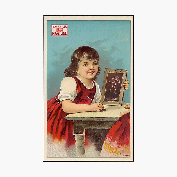 Item preview, Vintage Pearline Soap "That's You" Chalkboard Ad designed and sold by Donkey's Salad.