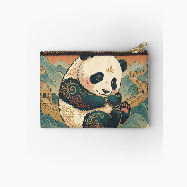 Item preview, CHINA Vintage Travel Illustration - Patterned Panda Floating designed and sold by ZUMERI.