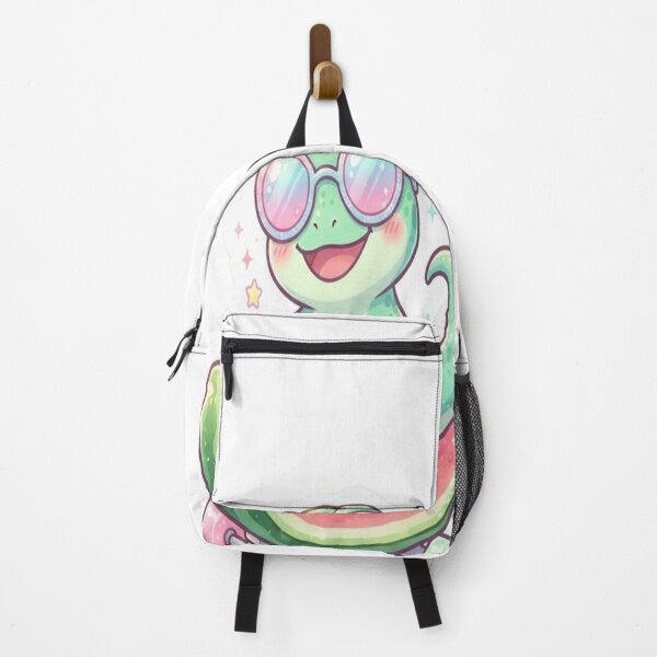 Item preview, Cute Chameleon on Watermelon Skateboard Sticker | Kawaii Summer Reptile Cartoon | Pastel Vinyl Design designed and sold by AdityaShop18.