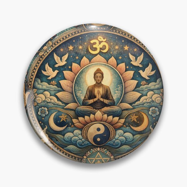 Item preview, Buddha Meditating in Mandala designed and sold by LCPcreations.