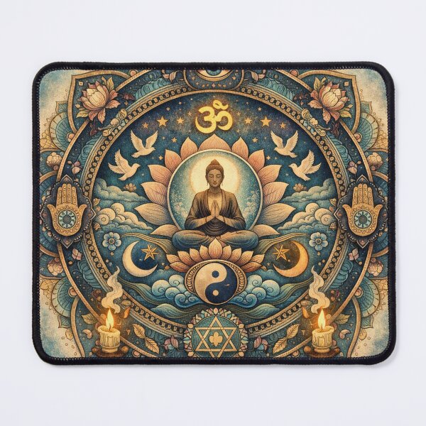 Item preview, Buddha Meditating in Mandala designed and sold by LCPcreations.