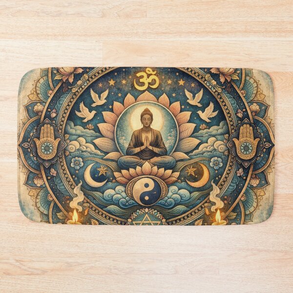 Item preview, Buddha Meditating in Mandala designed and sold by LCPcreations.