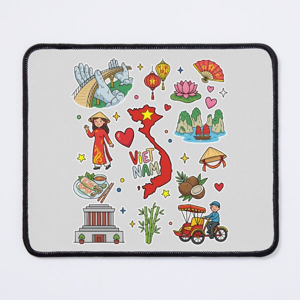 Item preview, Vietnam Culture Landmarks and Heritage Sticker Collage designed and sold by mashmosh.