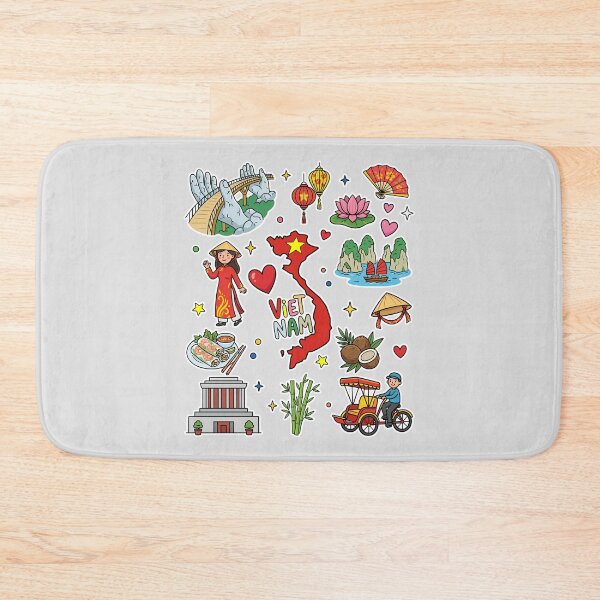 Item preview, Vietnam Culture Landmarks and Heritage Sticker Collage designed and sold by mashmosh.