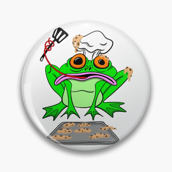 Item preview, Baking Is Hard – Chaotic Cookie Frog | Funny Baking & Cottagecore Cartoon designed and sold by Let There Be Art Studio.