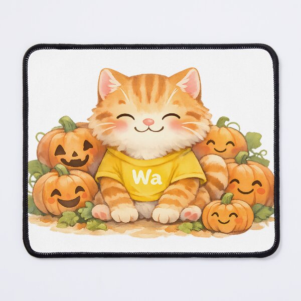 Item preview, Orange Tabby Cat Haunted Pumpkin Patch designed and sold by Wawa5656.
