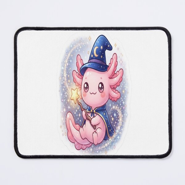 Item preview, Cute Wizard Axolotl Sticker | Kawaii Magic Axolotl with Star Wand | Fantasy Pastel Vinyl Design designed and sold by AdityaShop18.