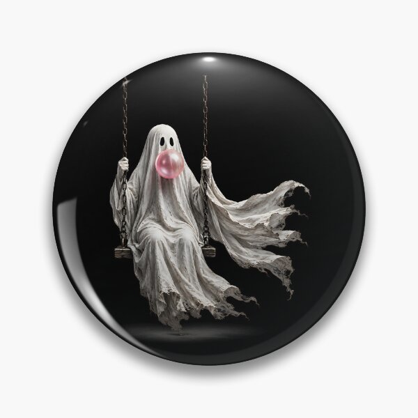 Item preview, Ghost on Swing Blowing Bubble Gum Spooky Halloween Funny designed and sold by averyfisher.