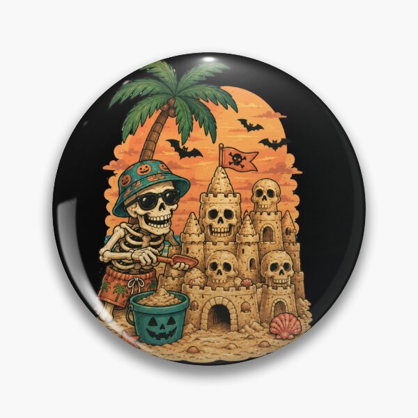 Item preview, Skeleton Spooky Sandcastle Summerween designed and sold by DustyCuriositie.