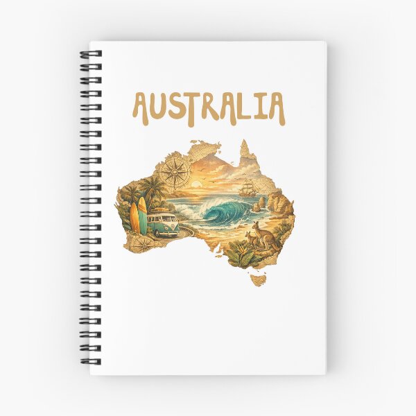 Item preview, Vintage Australia Travel Journal designed and sold by RiderSpoon.