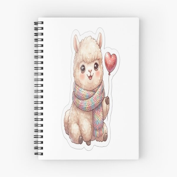 Item preview, Cute Alpaca with Love Balloon Sticker | Kawaii Llama Valentine Cartoon | Cozy Pastel Vinyl Design designed and sold by AdityaShop18.