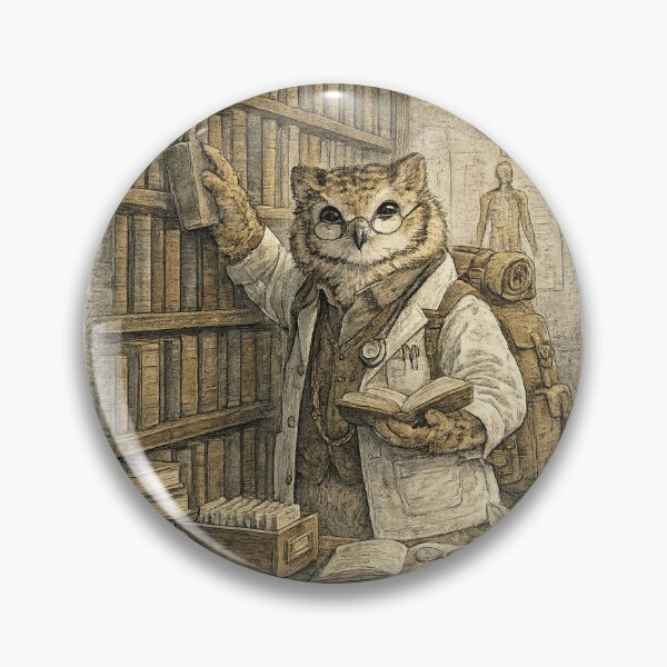 Item preview, 12. Owl Professor Vintage Illustration designed and sold by สุธรรมาท  ทองกร.
