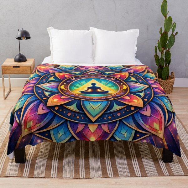 Item preview, Mandala with Meditating Figure designed and sold by LCPcreations.