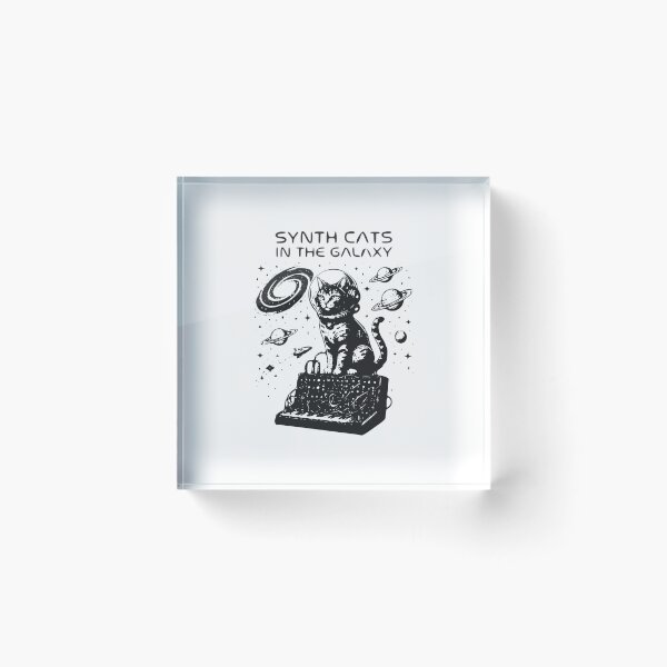 Item preview, Synth Cats in Space - Cute Sci-Fi Music Lover Gift designed and sold by ASN STUDIO.