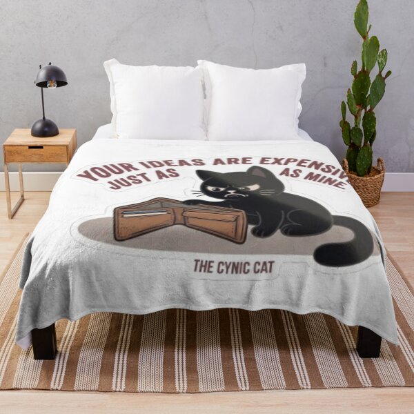 Item preview, Cynical Black Cat "Your Ideas Are Expensive" - Sarcastic Office Humor designed and sold by Gabzerinho.