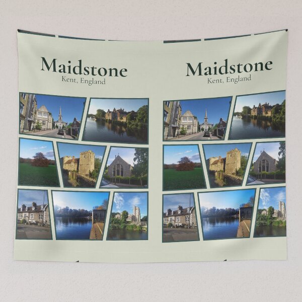 Item preview, Vintage Maidstone Kent Postcard | Historic Maidstone England Travel Souvenir | Collage Art Print Poster, Architectural Wall Art & Gift designed and sold by Coolparrotgirl.