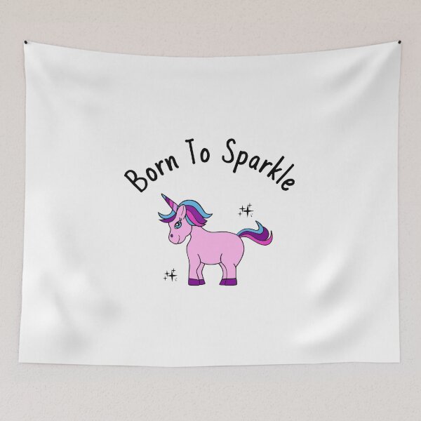 Item preview, Cute Unicorn Born To Sparkle designed and sold by Sartoris Art.