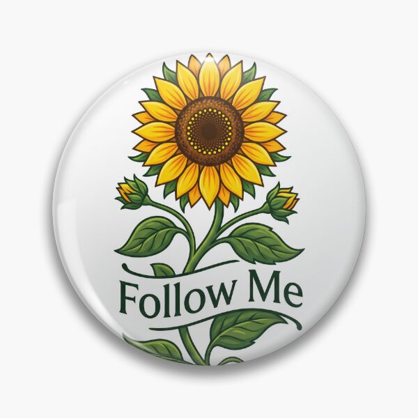 Item preview, Follow Me Sunflower Good Vibe Funny T-Shirt designed and sold by GroovyGoody.