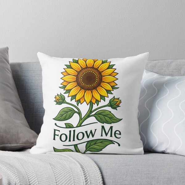 Item preview, Follow Me Sunflower Good Vibe Funny T-Shirt designed and sold by GroovyGoody.